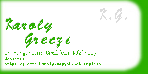 karoly greczi business card